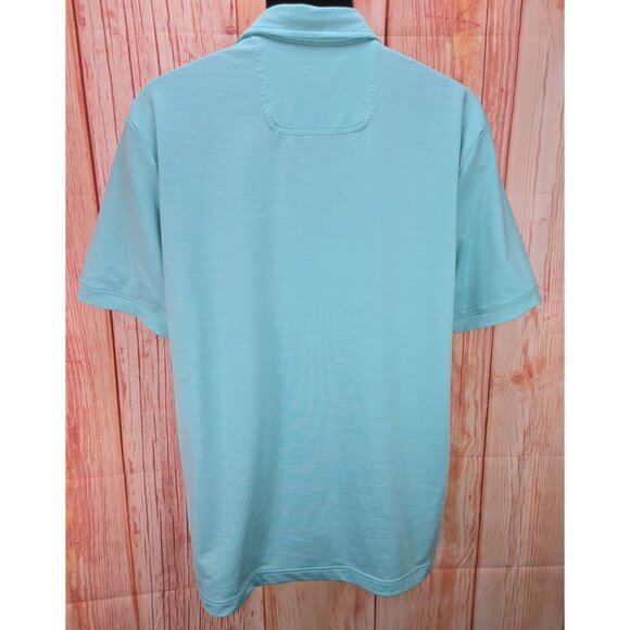 Tommy Bahama Mens Polo Shirt Turquoise Large - Picture 2 of 7